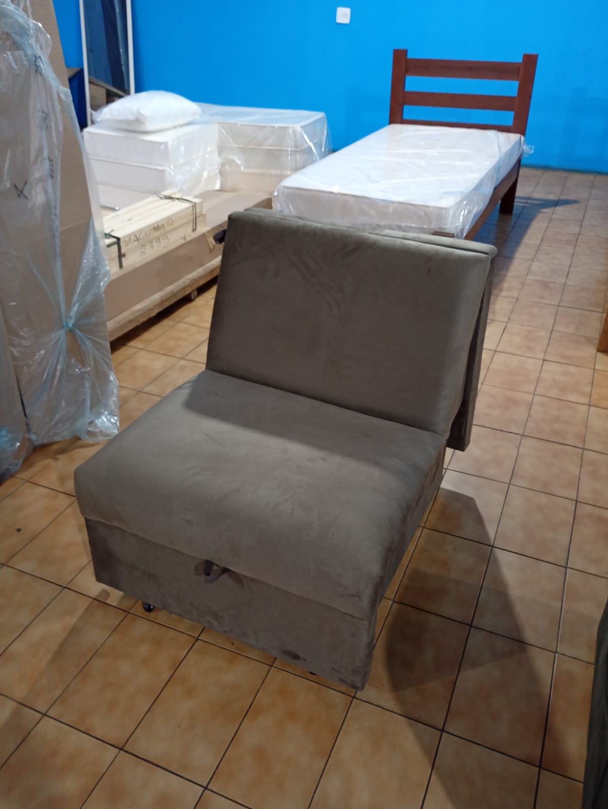 Poltrona-Cama Cinza
