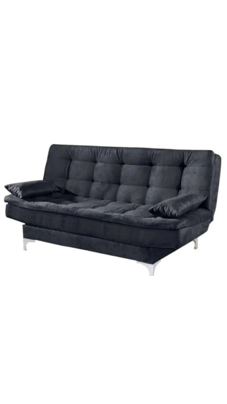 Sofá-Cama Tufado Preto